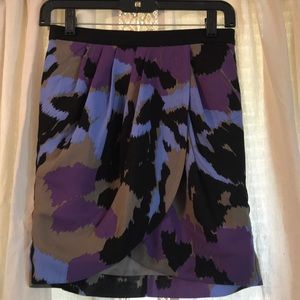 Multi-colored mini skirt.